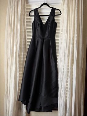 alfred sung bateau neck satin high low cocktail dress ALFRED SUNG | Dresses | Alfred Sung Burgundy Bateau Neck Satin High Low  Dress Nwot